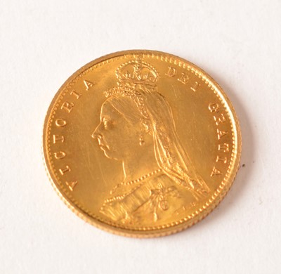 Lot 163 - Queen Victoria gold half sovereign, 1887