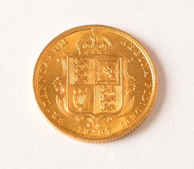 Lot 163 - Queen Victoria gold half sovereign, 1887