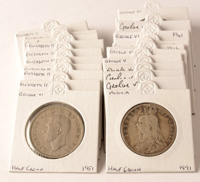 Lot 178 - A selection of half-crowns