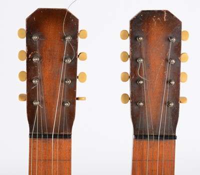 Lot 355 - Double-necked Hawaiian guitar formerly owned by Newcastle bandleader Peter Fielding