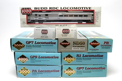Lot 618 - Eleven Proto 2000 Series limited edition HO-gauge trains.