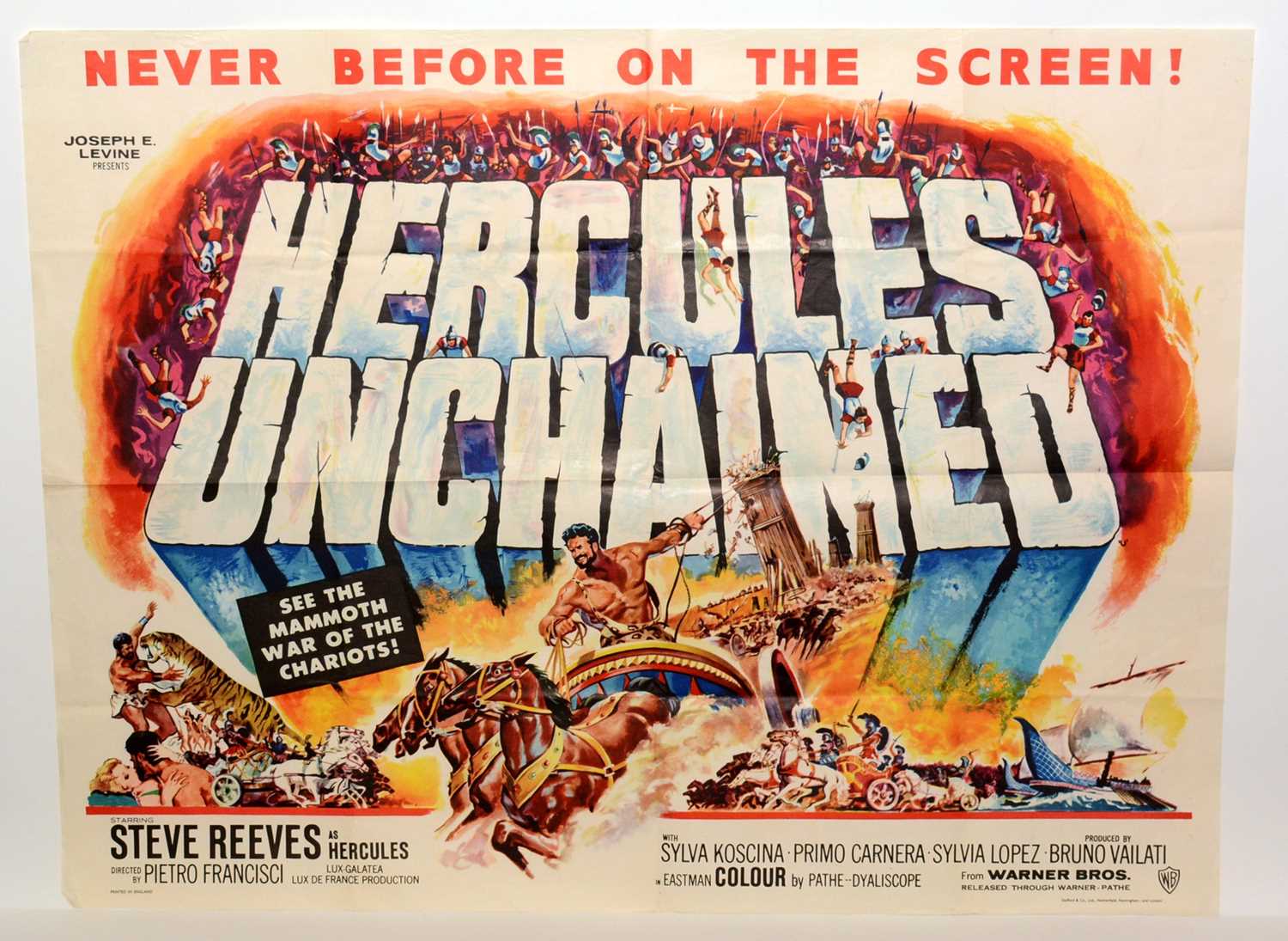 Lot 1285 - British quad movie poster for "Hercules Unchained"