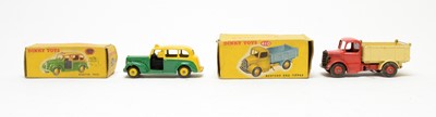 Lot 830 - Dinky Toys Austin taxi and Bedford tipper