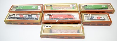 Lot 632 - Seven boxed Tyco HO-gauge trains and rolling stock.