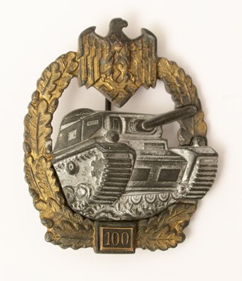 Lot 1108 - WWII Waffen SS Panzer assault badge