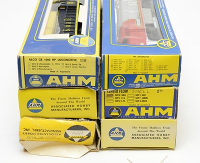 Lot 647 - Six boxed AHM 00-gauge trains and rolling stock.
