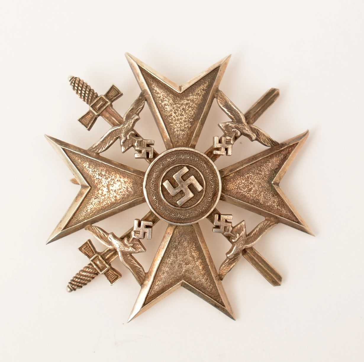 Lot 474 - WWII Third Reich Spanish Cross, silver
