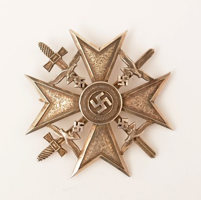Lot 1125 - WWII Third Reich Spanish Cross, silver