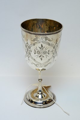 Lot 74 - A Victorian silver chalice.