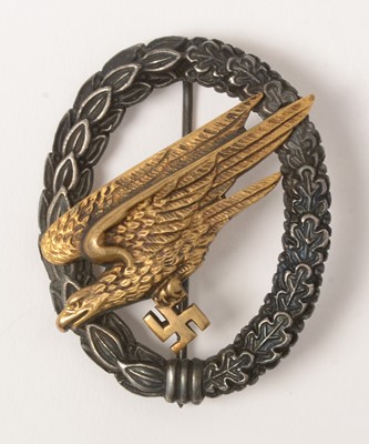 Lot 1136 - WWII Luftwaffe Paratrooper Qualification badge