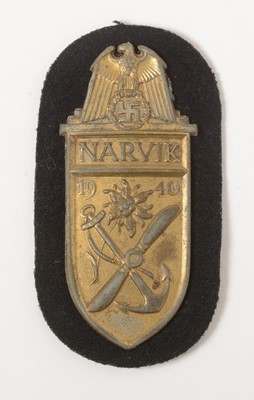 Lot 1149 - WWII Kriegsmarine Narvik arm shield