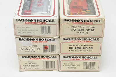 Lot 697 - Six Bachmann HO-gauge boxed trains, Electric Trains Series.