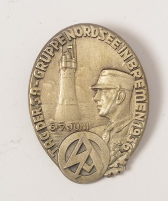 Lot 1155 - WWII 1936 Day of the SA Group Nordsee badge and SA Sports badge
