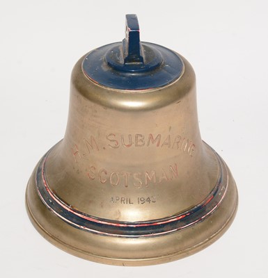 Lot 1072 - A Second World War production brass ships bell.