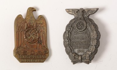 Lot 1159 - Two WWII German badges
