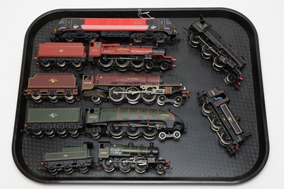 Lot 721 - Seven unboxed Hornby and Bachmann locomotives.