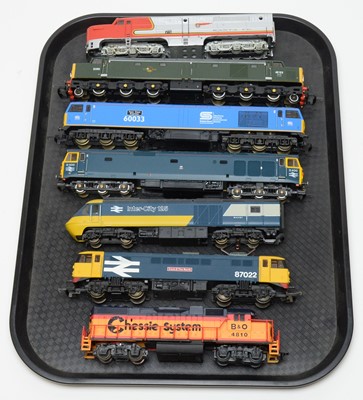 Lot 725 - Seven unboxed trains, LIMA and other.