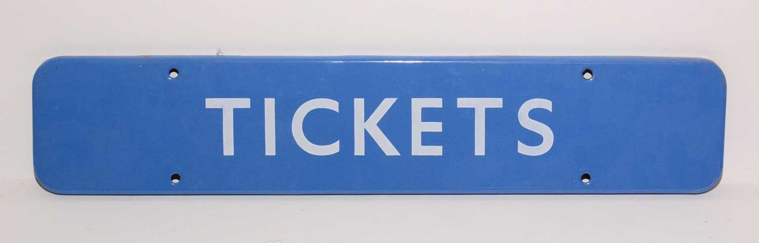 Lot 1221 - British Railways (BR) Scottish Tickets sign