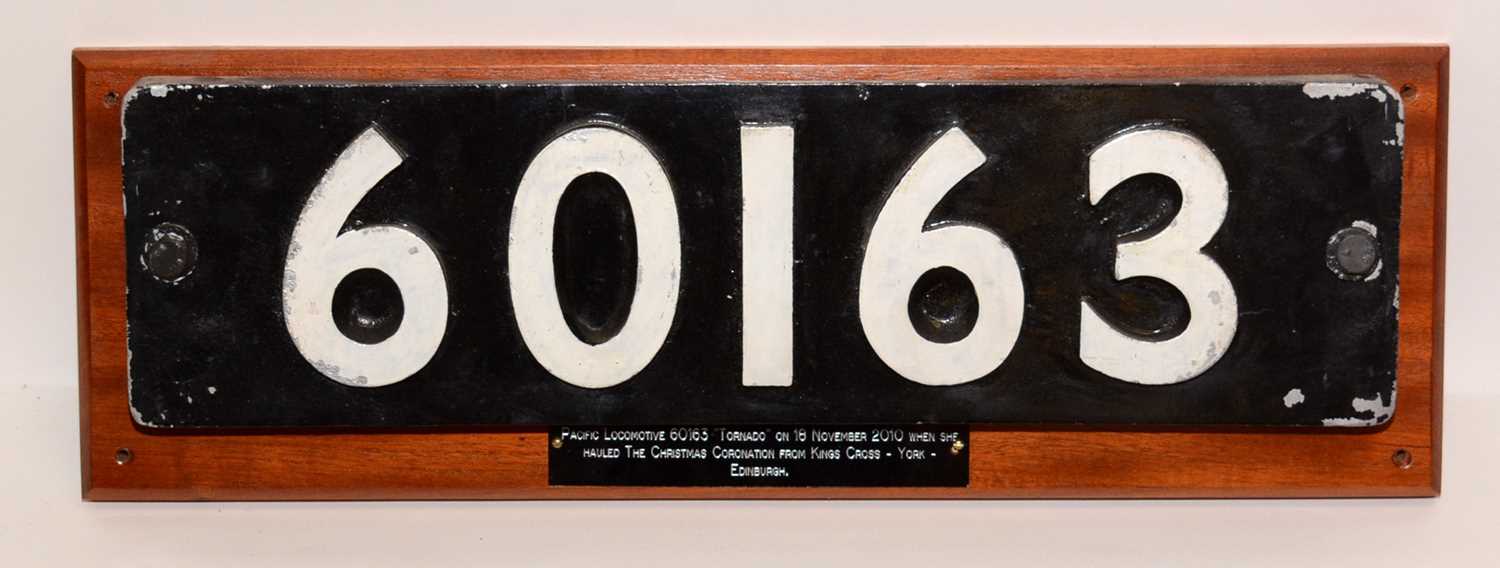 Lot 1211 - Carriage number plate from 60163