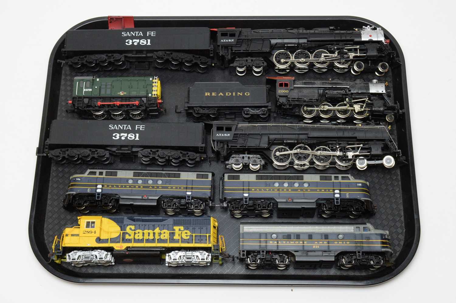 Lot 744 - Seven unboxed locomotives and tenders