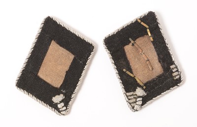 Lot 1168 - WWII SS Collar tabs for Hauptsturmführer