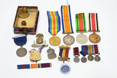 Lot 231 - Great War and Second World War medals.