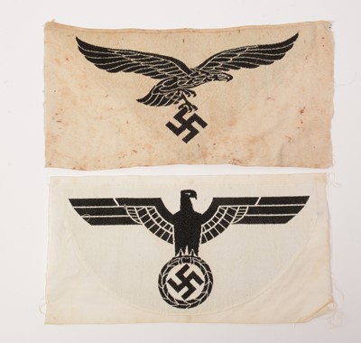 Lot 1181 - WWII German Luftwaffe and Heer Bevo shirt insignias