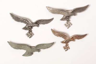 Lot 1028 - Three WWII German Luftwaffe breast badges and a repro cap badge