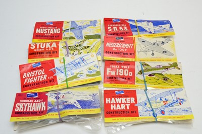 Lot 793 - Eight early bagged Airfix model construction kits of military aircraft.