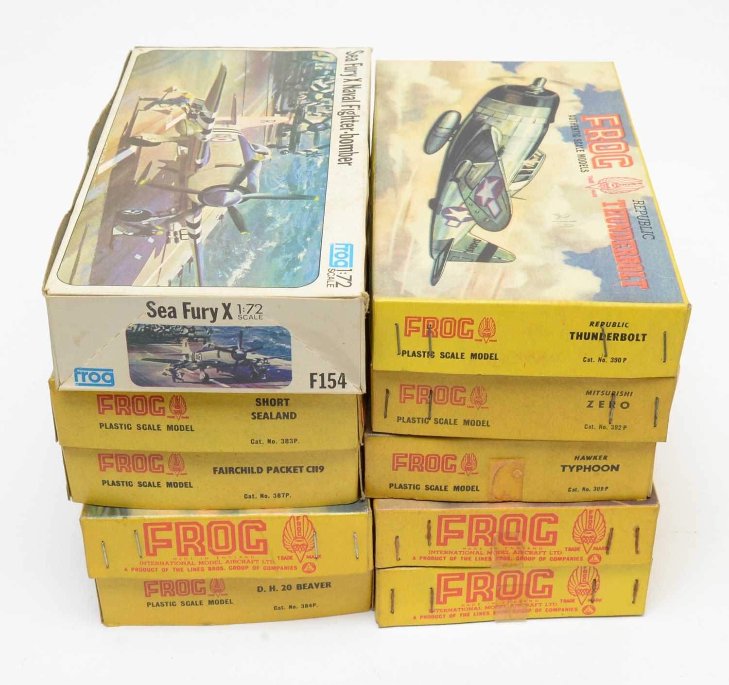 Lot 810 - Ten boxed Frog model construction kits.