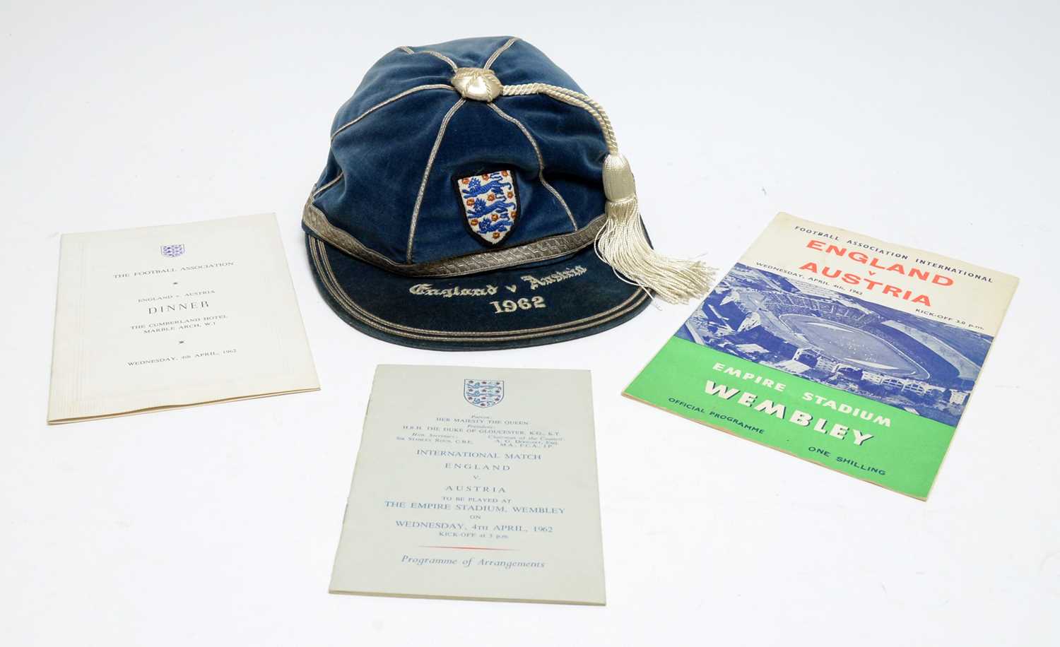 Lot 1254 - An England international friendly cap, awarded to Stanley (Stan) Anderson