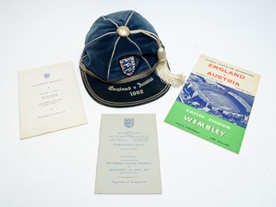 Lot 1254 - An England international friendly cap, awarded to Stanley (Stan) Anderson