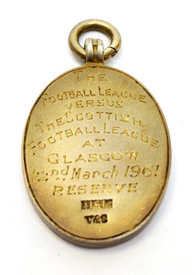 Lot 1264 - The Football League Representative Match medal, awarded to Stanley (Stan) Anderson