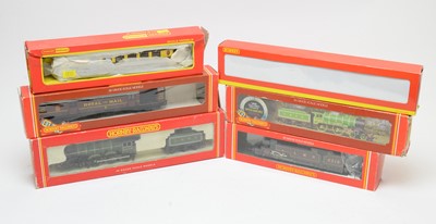 Lot 865 - Six boxed Hornby Railways 00-gauge locomotives and carriages.