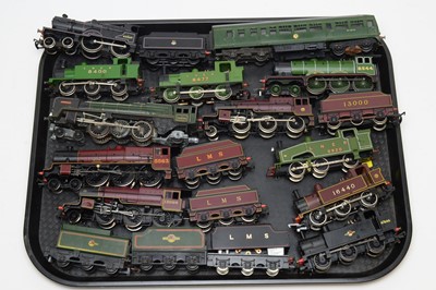 Lot 866 - Eleven Hornby, LIMA and Bachmann locos, tenders and a carriage.