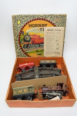 Lot 879 - Boxed Hornby 0-gauge train set.