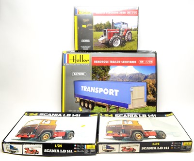 Lot 903 - Four boxed Heller scale model commercial vehicles.