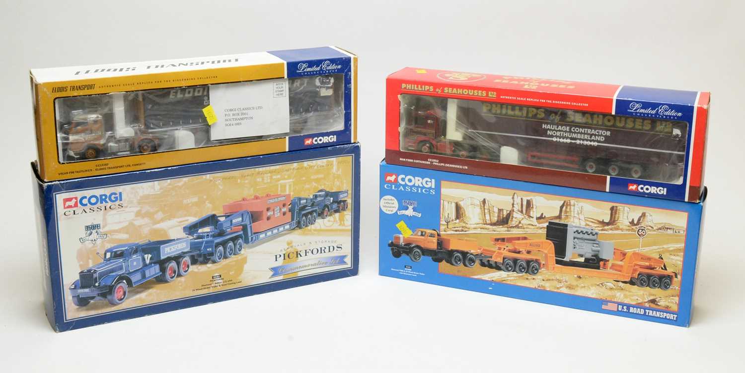 Lot 848 - Four boxed Corgi scale model commercial transport vehicles.