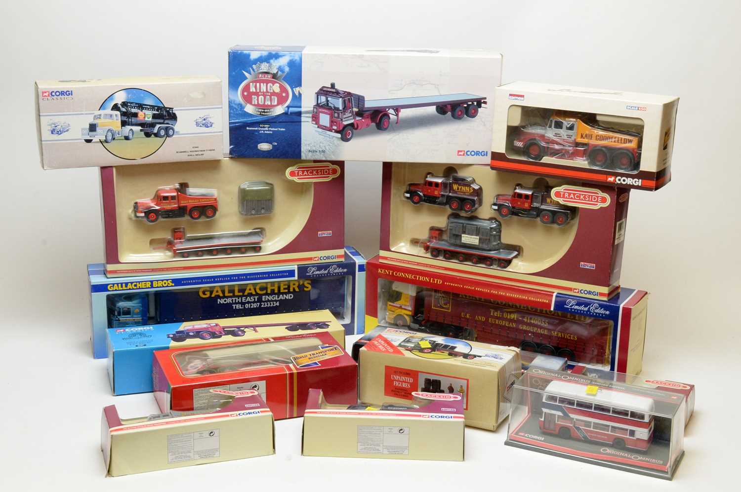 Lot 850 - Collection of boxed Corgi scale model commercial and trackside vehicles.