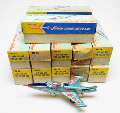 Lot 912 - Twelve boxed Friction Supersonic Jetplane scale model aircraft.