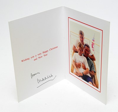 Lot 1323 - HRH Prince Charles, William and Harry signed photographic Christmas card