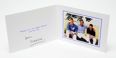 Lot 1334 - HRH Prince Charles, William and Harry signed photographic Christmas card