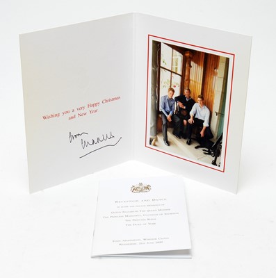 Lot 1337 - HRH Prince Charles, William and Harry signed photographic Christmas card