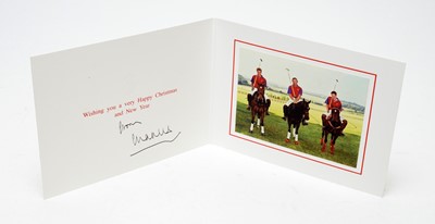 Lot 1338 - HRH Prince Charles, William and Harry signed photographic Christmas card