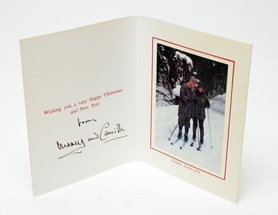 Lot 1341 - HRH Prince Charles and Camilla signed photographic Christmas card