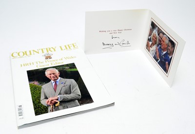 Lot 1314 - HRH Prince Charles and Camilla signed photographic Christmas card