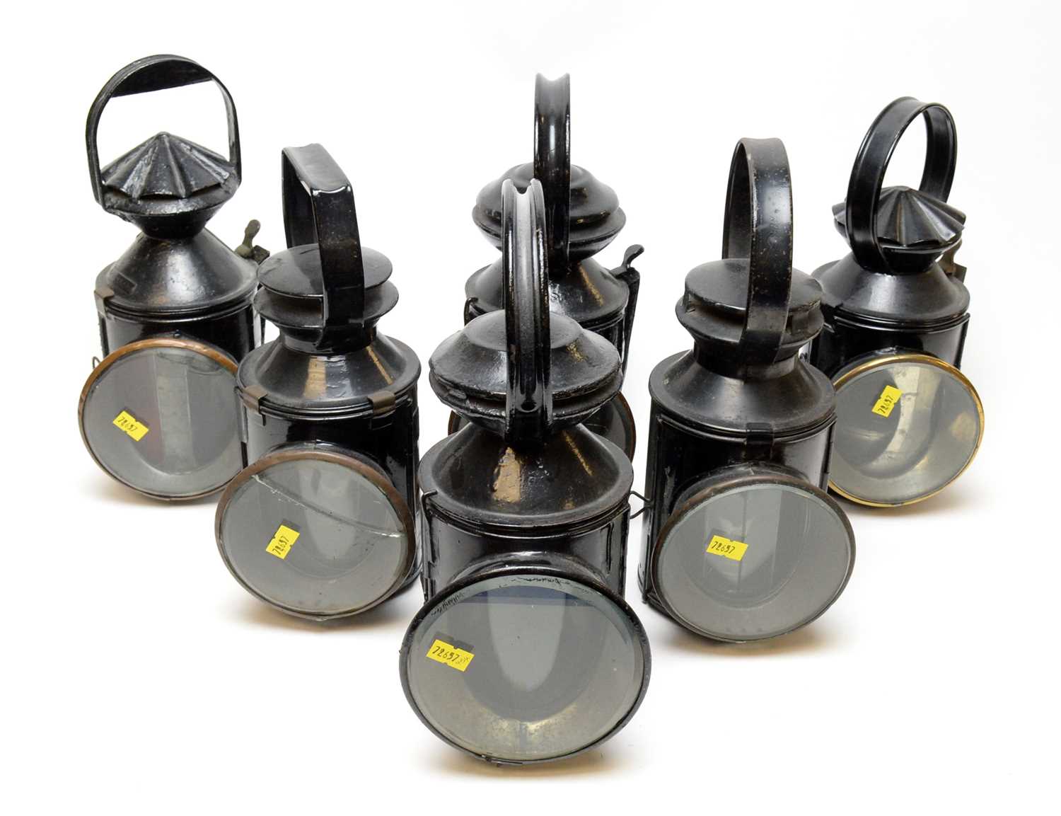 Lot 1226 - Six 19th\early 20th Century railway signal lamps