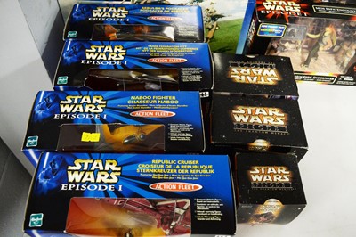 Lot 933 - Star Wars Episode I action figures and vehicles.