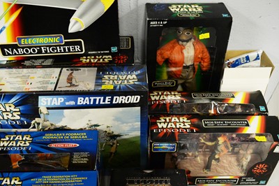 Lot 933 - Star Wars Episode I action figures and vehicles.