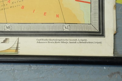 Lot 1190 - A German First World War interest map by H. Harms Schulwandkarten